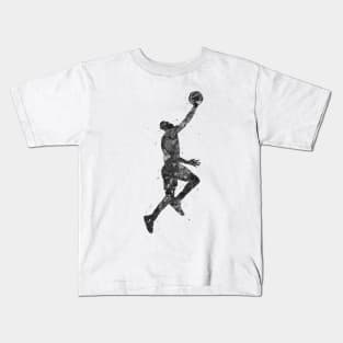 Basketball player black and white Kids T-Shirt